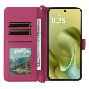 PRESTIGE Peňaženkové puzdro pre Motorola Moto G86 Power 5G červené