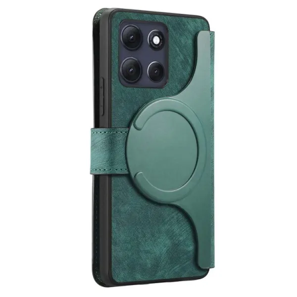 CASENEO Peňaženkové puzdro pre Motorola Moto G86 Power 5G zelené