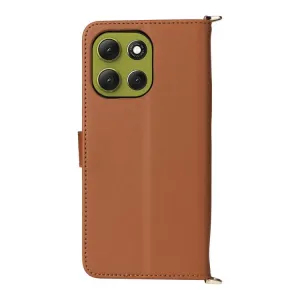 PRESTIGE Peňaženkové puzdro pre Motorola Moto G86 Power 5G hnedé