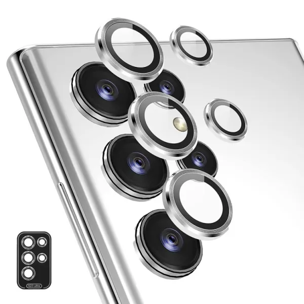 ENKAY ALU Sklo pre fotoaparát Samsung Galaxy S24 Ultra 5G SILVER