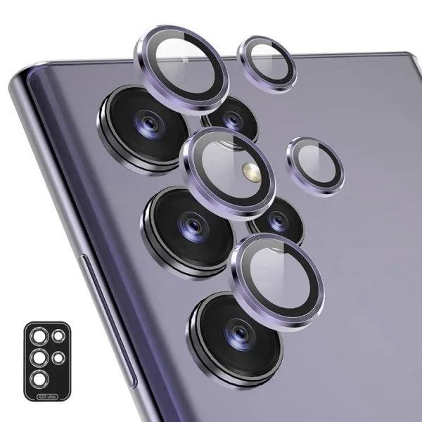 ENKAY ALU Sklo pre fotoaparát Samsung Galaxy S24 Ultra 5G PURPLE