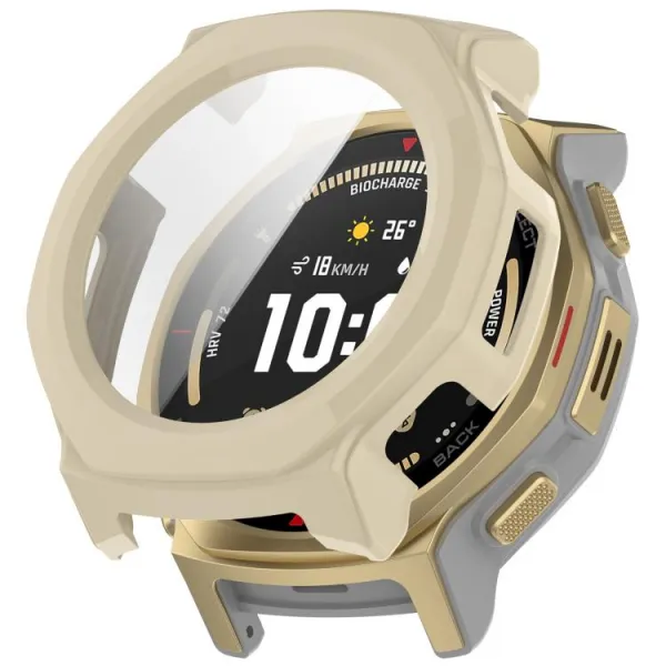 PC FULL COVER Plastový kryt so sklom pre Amazfit T-Rex 3 Pro 44mm béžový