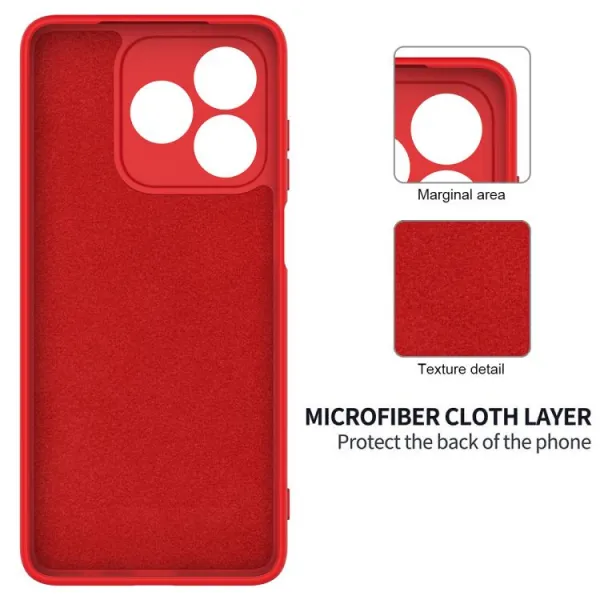 RUBBER Ochranný obal pre Honor X5c Plus červený