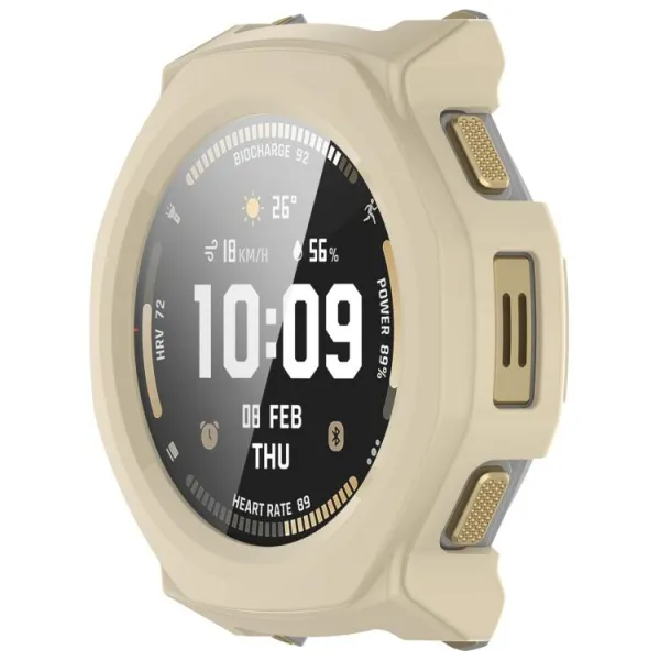 PC FULL COVER Plastový kryt so sklom pre Amazfit T-Rex 3 Pro 44mm béžový
