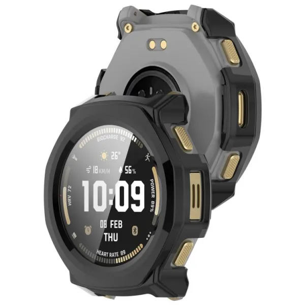 PC FULL COVER Plastový kryt so sklom pre Amazfit T-Rex 3 Pro 44mm čierny