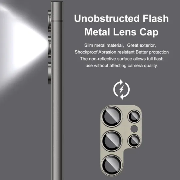 IMAK METAL PREMIUM COVER Ochrana fotoaparátu Samsung Galaxy S24 Ultra 5G BLACK