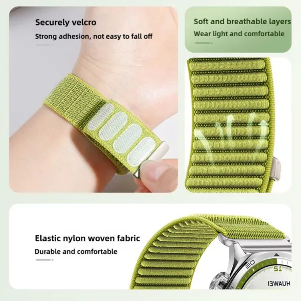 NYLON Univerzálny remienok pre smart hodinky - šírka 18mm hnedý
