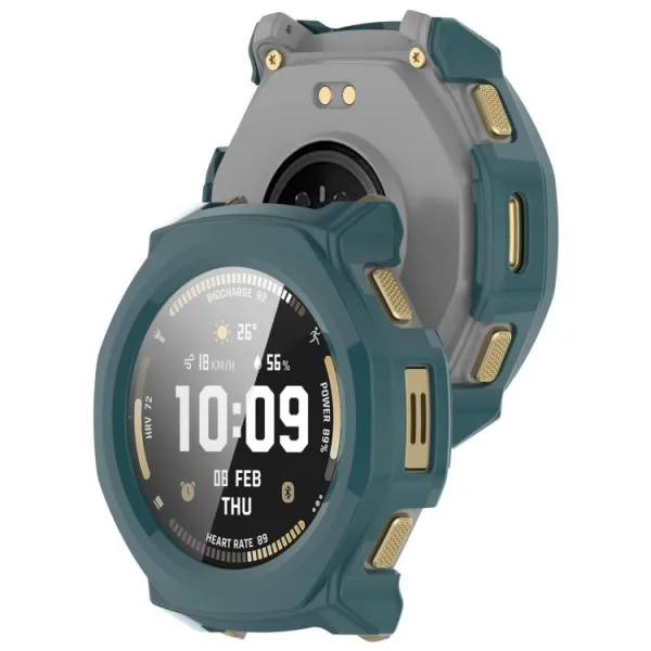 PC FULL COVER Plastový kryt so sklom pre Amazfit T-Rex 3 Pro 44mm zelený