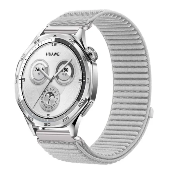 NYLON Univerzálny remienok pre smart hodinky - šírka 18mm svetlošedý