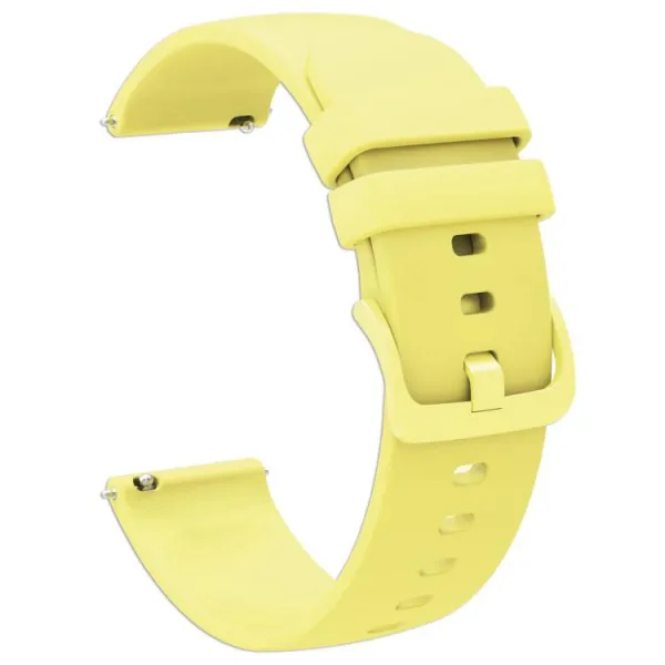 SILICONE Univerzálny remienok pre smart hodinky - šírka 18mm žltý