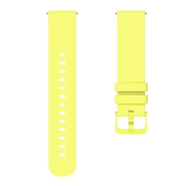 SILICONE Univerzálny remienok pre smart hodinky - šírka 18mm žltý