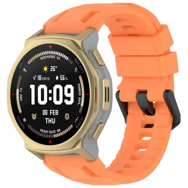 SILICONE Vymeniteľný remienok pre Amazfit T-Rex 3 Pro 44mm oranžový