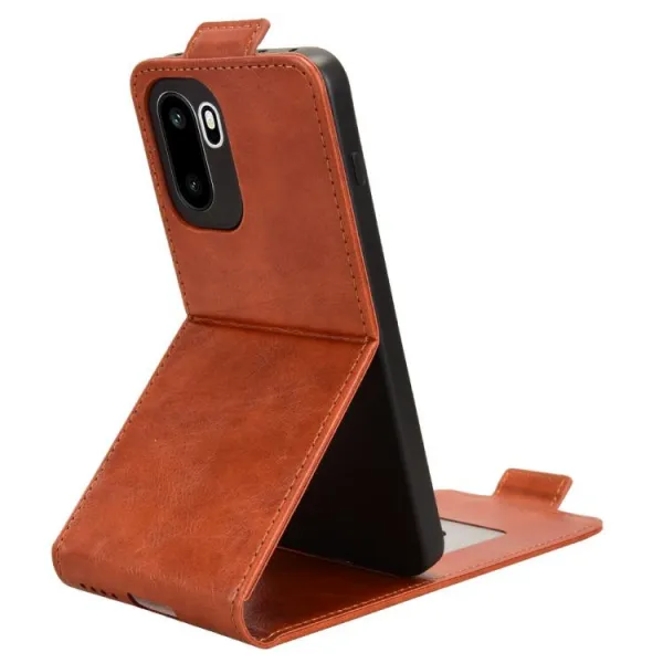 Vyklápacie puzdro pre OnePlus 15R hnedé