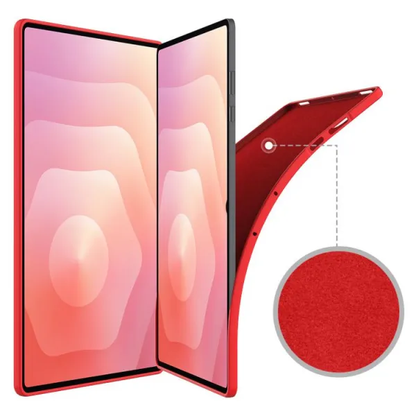 RUBBER Ochranný kryt pre Samsung Galaxy Tab S11 Ultra červený