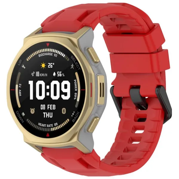SILICONE Vymeniteľný remienok pre Amazfit T-Rex 3 Pro 44mm červený