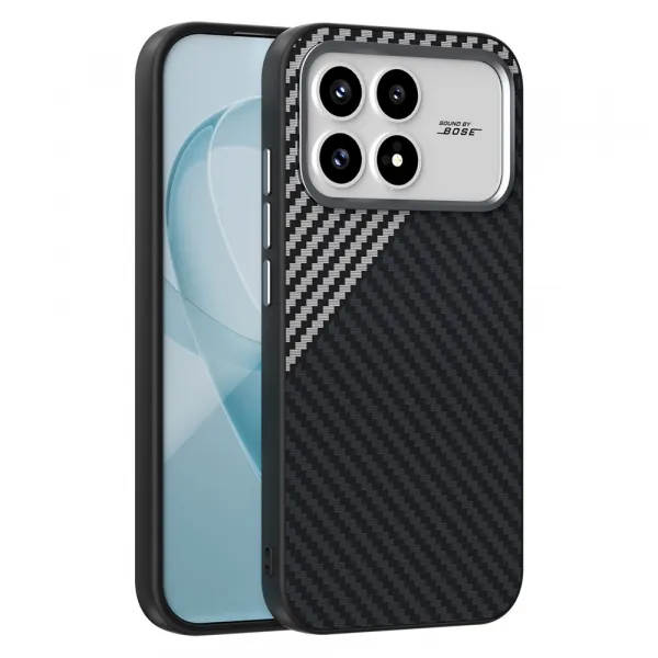 ABEEL C CARBON Ochranný kryt pre POCO F8 Pro BLACK-SILVER