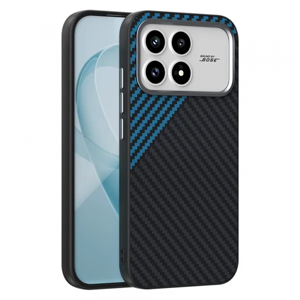 ABEEL C CARBON Ochranný kryt pre POCO F8 Pro BLACK-BLUE