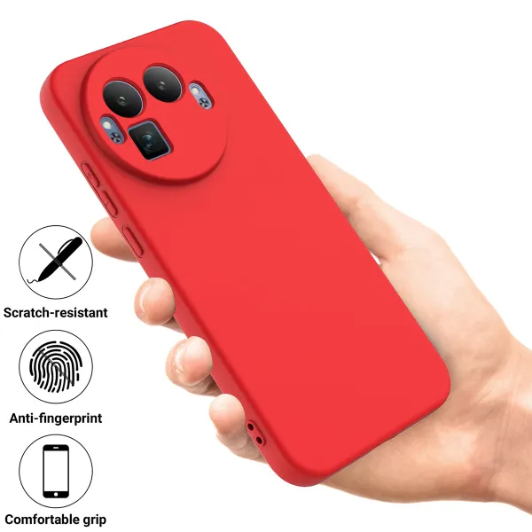 RUBBER Ochranný obal pre Realme GT 8 Pro červený
