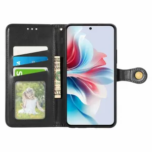 LEATHER BUCKLE Peňaženkový obal pre Motorola Moto G86 Power 5G čierny