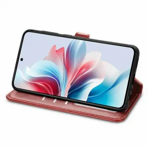 LEATHER BUCKLE Peňaženkový obal pre Motorola Moto G86 Power 5G červený
