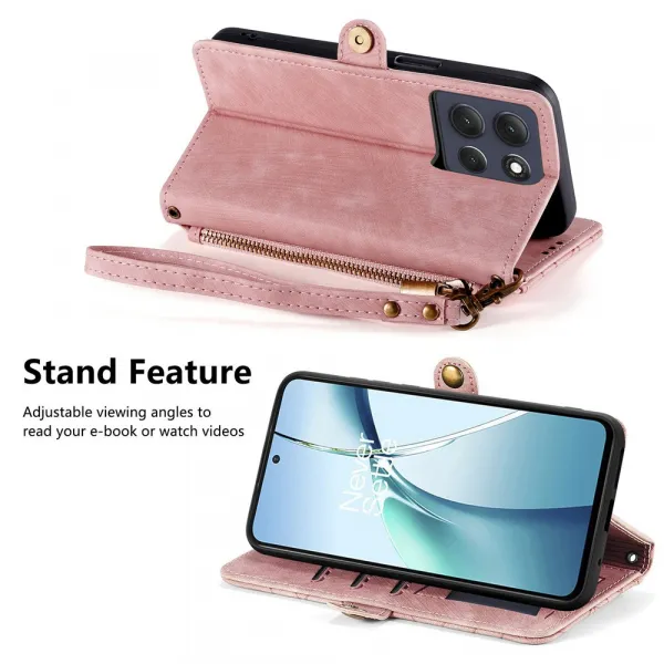 GEOM Peňaženkové puzdro pre Motorola Moto G86 Power 5G ružové