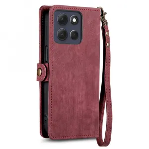GEOM Peňaženkové puzdro pre Motorola Moto G86 Power 5G červené