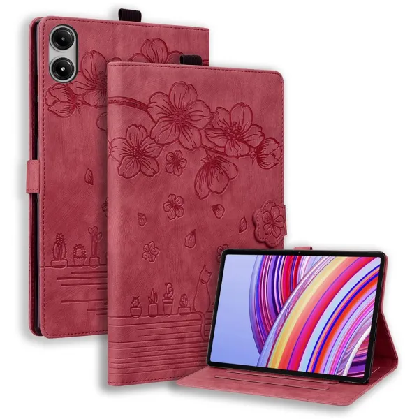 ART LILY Zaklápacie puzdro pre Xiaomi Redmi Pad 2 Pro červené