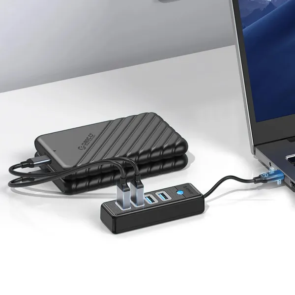 Orico PWC2U-C3 HUB adaptér USB-C - 2x USB 3.0 / USB-C 3.0, čierny
