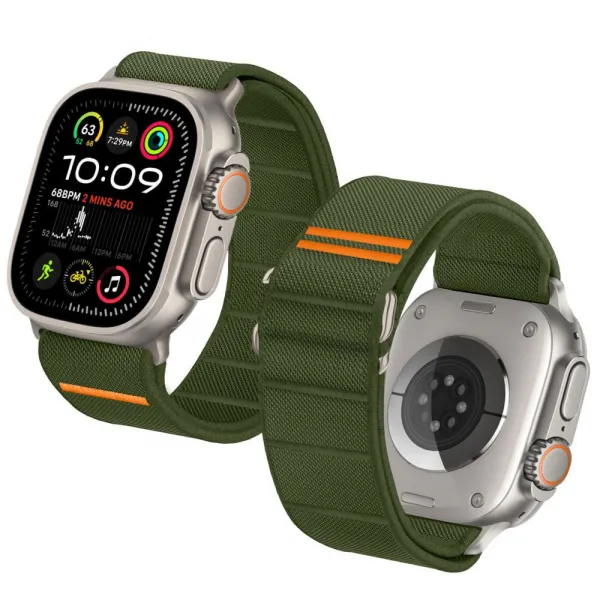 Tech-Protect Nylon Slip remienok na Apple Watch 44/45/46/49mm, khaki