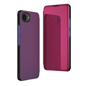 MG Clear View knižkové puzdro na iPhone 16e, ružové