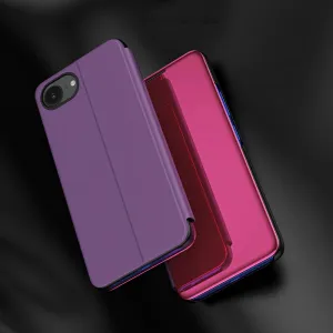 MG Clear View knižkové puzdro na iPhone 16e, ružové