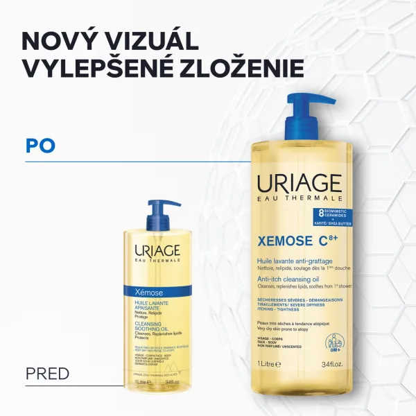 Uriage Xemose C8+ Anti-Itch Cleansing Oil upokojujúci čistiaci olej na suchú a ekzematickú pokožku 1000 ml