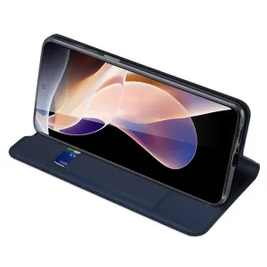 Dux Ducis Skin Pro knižkové kožené puzdro na Poco M4 Pro 5G, modré