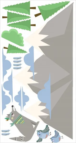 Dekoračnánálepkanastenuživotvprírode60x120cm 60 x 120 cm 46011_98559
