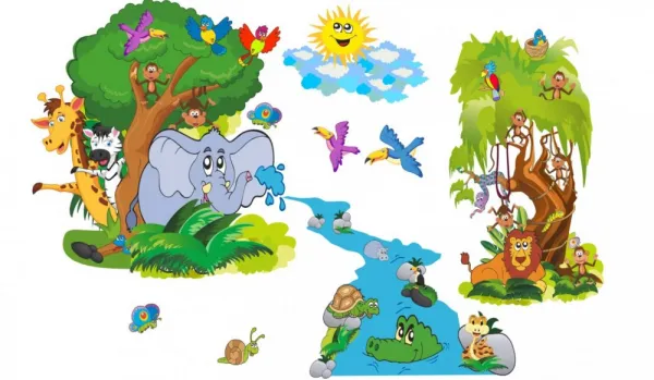 Originálnenálepkynastenusafari100x200cm45365