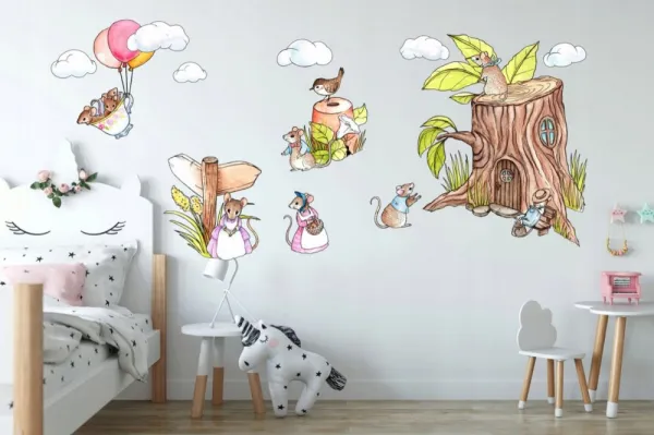 Rozkošnádetskánálepkanastenumyšiarodinka80x160cm 80 x 160 cm 45368_99272