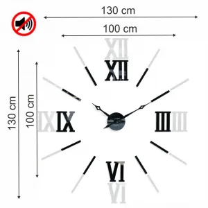 Elegantnénalepovaciehodinyčierne130cm46780