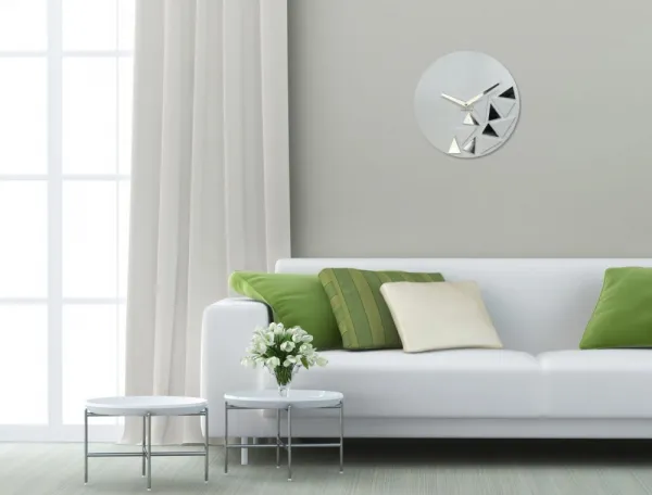 Elegantnéakrylovéhodiny30cmvbielejfarbe46769