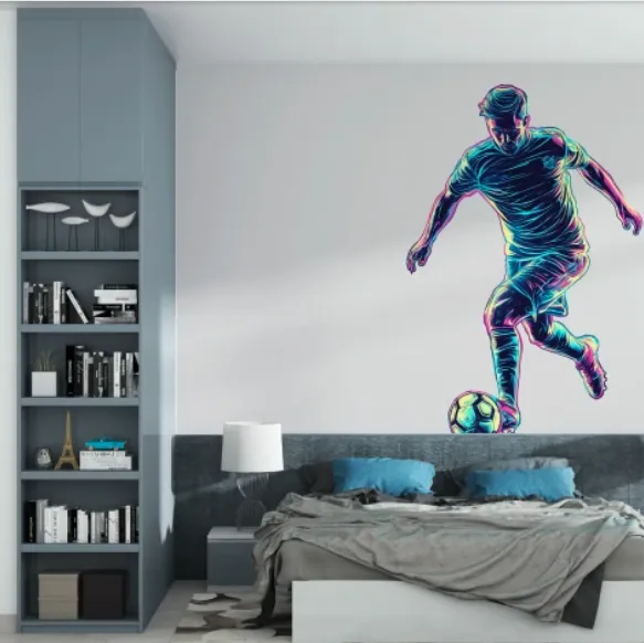 Modernánástennánálepkadodetskejatínedžerskejizby–neonovýfutbalistaŠírka:75cm|Dĺžka:115cm