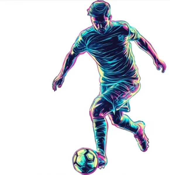 Modernánástennánálepkadodetskejatínedžerskejizby–neonovýfutbalistaŠírka:75cm|Dĺžka:115cm