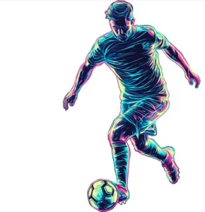 Modernánástennánálepkadodetskejatínedžerskejizby–neonovýfutbalistaŠírka:75cm|Dĺžka:115cm