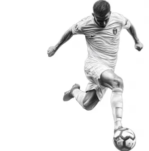 Modernánástennánálepkadodetskejatínedžerskejizby–čiernobielyfutbalistaŠírka:92cm|Dĺžka:142cm