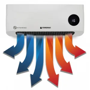 Vzduchová clona - keramický ohrievač 2000W POWERMAT
