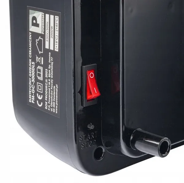 Vzduchová clona 2000 W – keramický ohrievač s termostatom