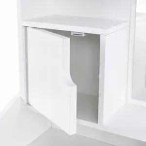 Kozmetickýtoaletnýstolíksozrkadlomazásuvkami70342biela