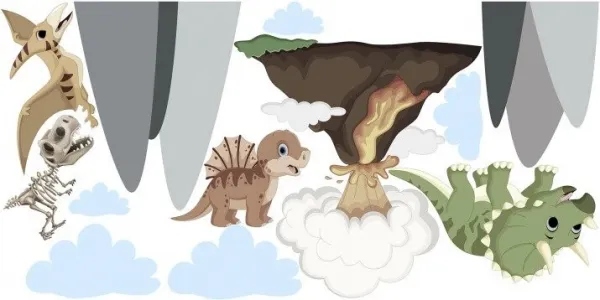 Nálepkanastenupredetifantastickýsvetdinosaurov100x200cm100x200cm