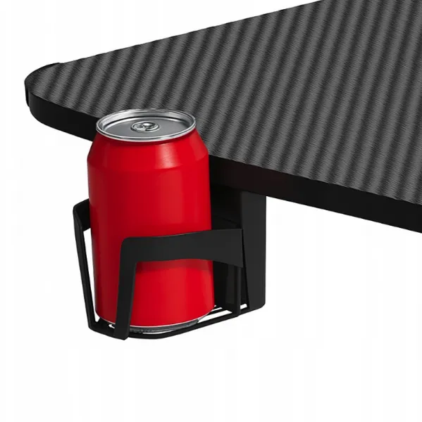 DomTextilu Čiernyhernýstôl,PCstôlsLEDosvetlenímRGBŠírka:120cm EKSBG01-black_120 čierna