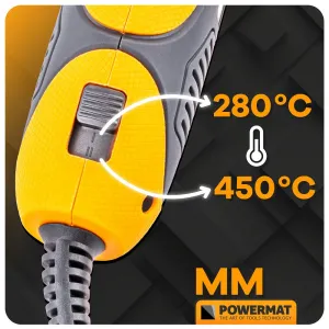 Mini teplovzdušná pištoľ s príslušenstvom – 450 W