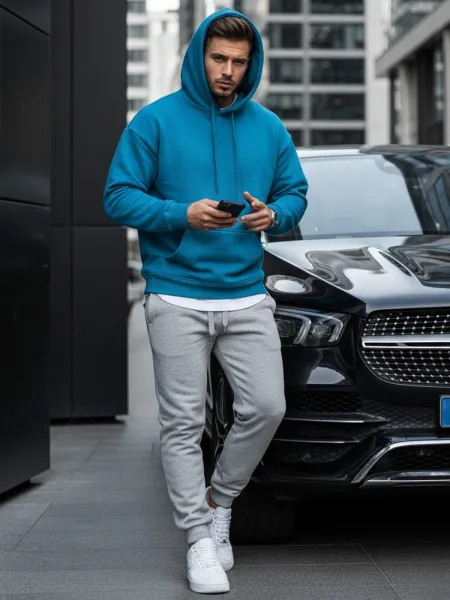 Pánska mikina DStreet Light Blue