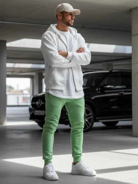 Pánske tepláky DStreet Lime